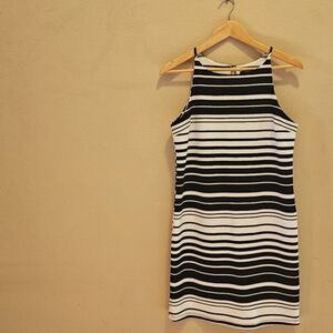 Black and White Striped Women's Dress